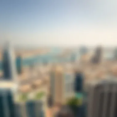 Abu Dhabi Skyline Aerial view of Abu Dhabi skyline showcasing modern architecture