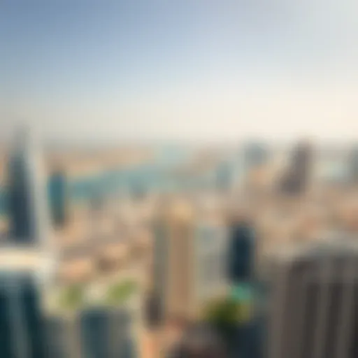 Abu Dhabi Skyline Aerial view of Abu Dhabi skyline showcasing modern architecture