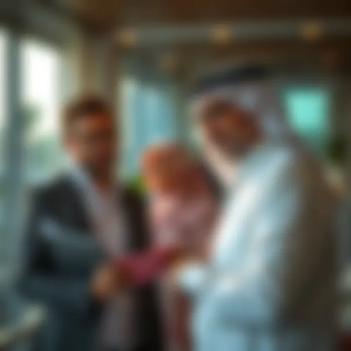 Expert Guidance in Dubai's Real Estate Market A real estate agent discussing properties with a client