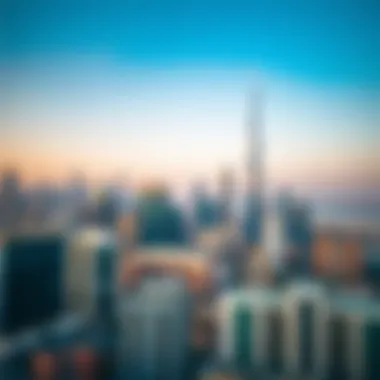 Dubai's Iconic Skyline: A Hub for Real Estate Aerial view of Dubai's skyline showcasing modern architecture