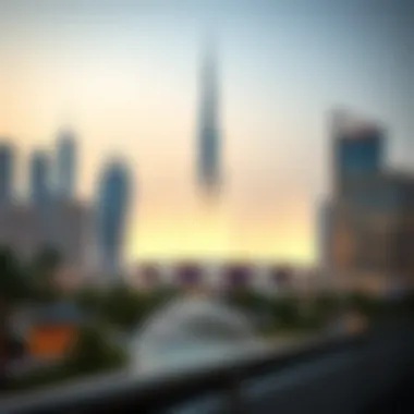 Scenic view of Dubai Fountain and Burj Khalifa from the Address Fountain Views perspective.
