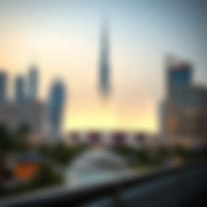 Scenic view of Dubai Fountain and Burj Khalifa from the Address Fountain Views perspective.