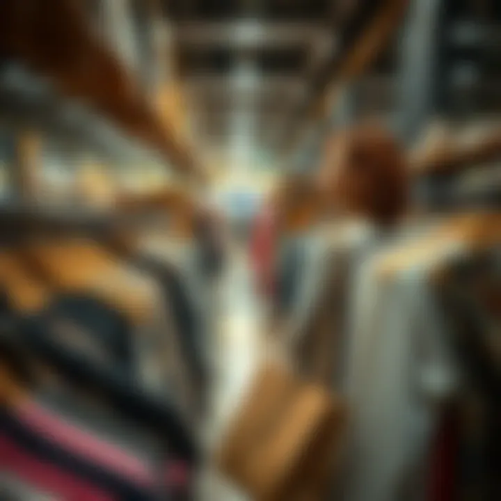 Affordable Fashion Choices in Dubai A shopper browsing through an array of stylish yet affordable clothing