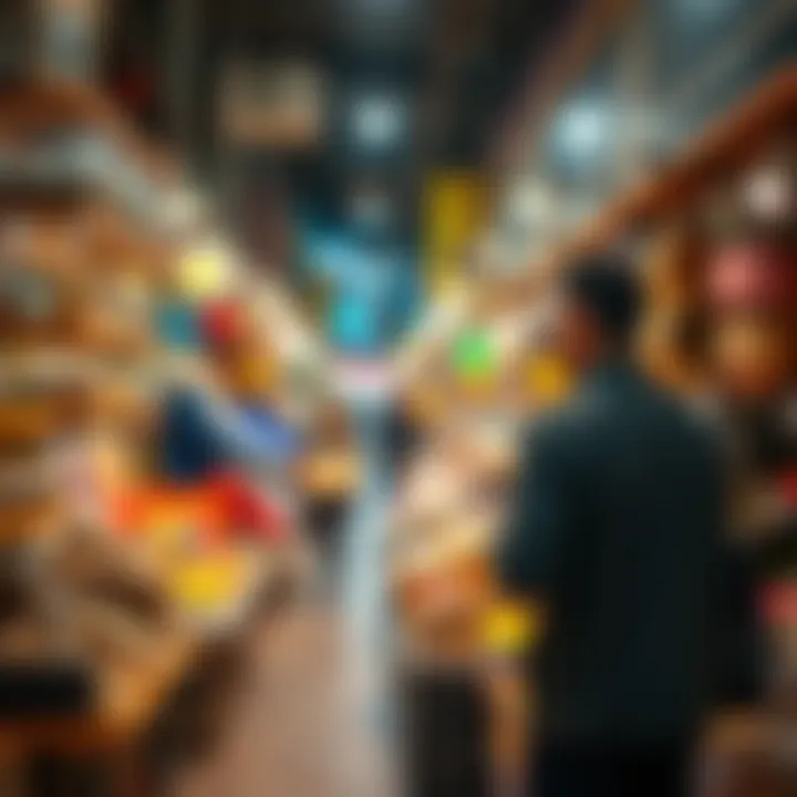 Discovering Unique Finds in Local Markets A vibrant market scene highlighting unique local products and souvenirs