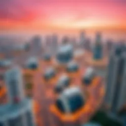 Aerial view of Ajman skyline showcasing modern architecture