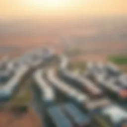 Aerial view of Al Ain showcasing various area names