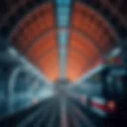 Architectural marvel of Al Jaddaf Metro Station showcasing modern design