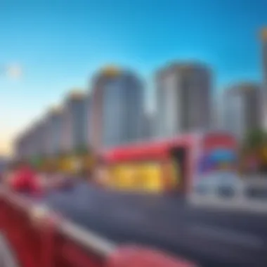 Urban Development Around Al Jaddaf Metro Station Visual representation of urban development surrounding Al Jaddaf Metro Station