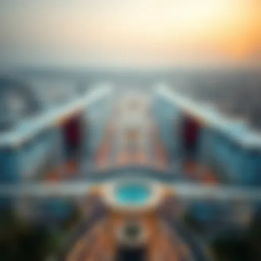 Aerial View of Al Khail Gate Aerial view of Al Khail Gate showcasing its modern architecture