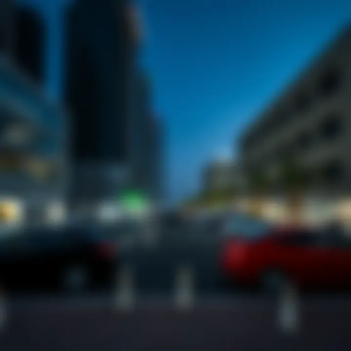 Overview of parking layout at Al Majaz Waterfront