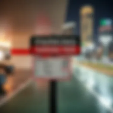 Parking Signage at Al Majaz Waterfront Parking signage at Al Majaz Waterfront