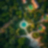 Aerial view of Al Mushrif Park showcasing lush greenery