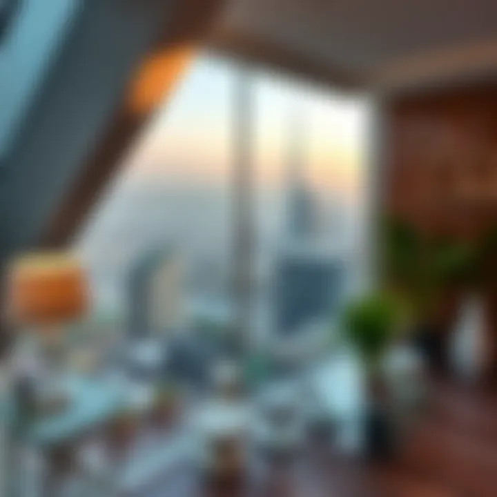 Panoramic view of Dubai skyline from Al Noor Building 2