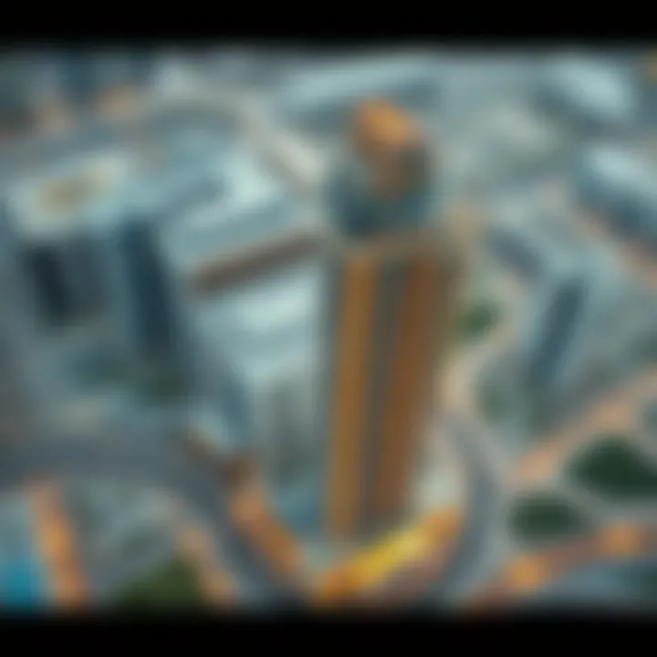 Aerial Perspective of Al Nuaimiya Towers Aerial view showcasing the location of Al Nuaimiya Towers