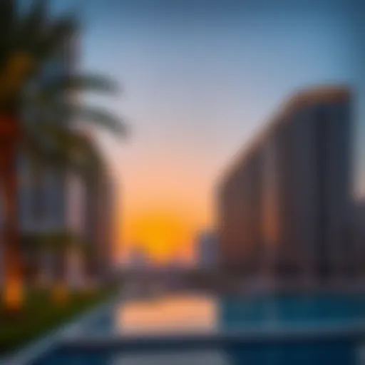 Al Nuaimiya Towers at Sunset Stunning view of Al Nuaimiya Towers at sunset