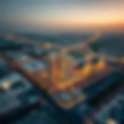 Aerial view of Al Twar Centre showcasing its strategic location.