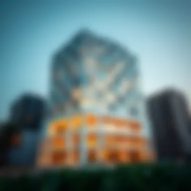 The exterior view of Al Yousuf Building showcasing its modern architecture