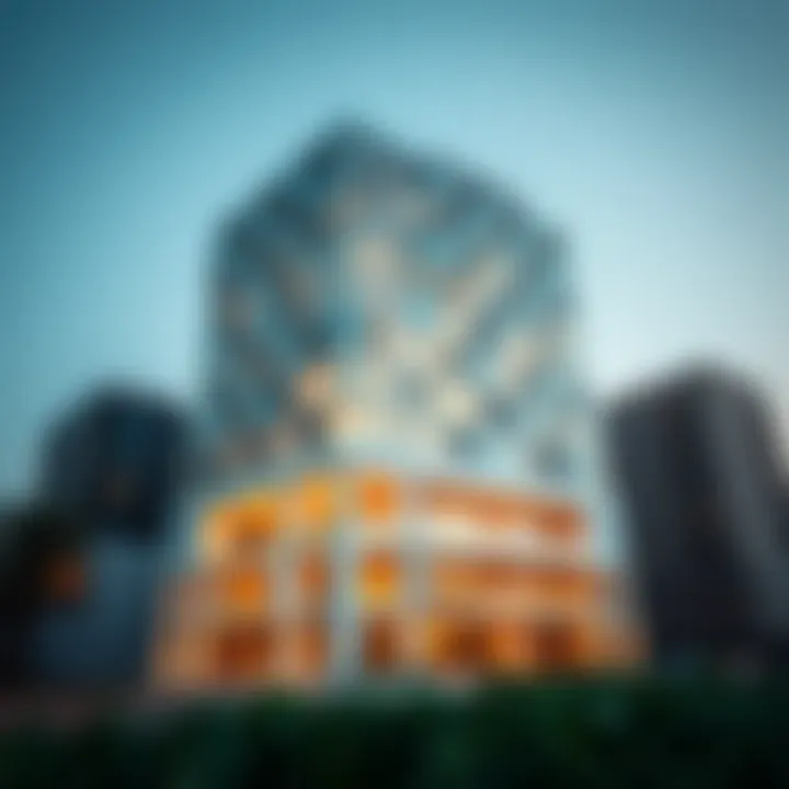 The exterior view of Al Yousuf Building showcasing its modern architecture