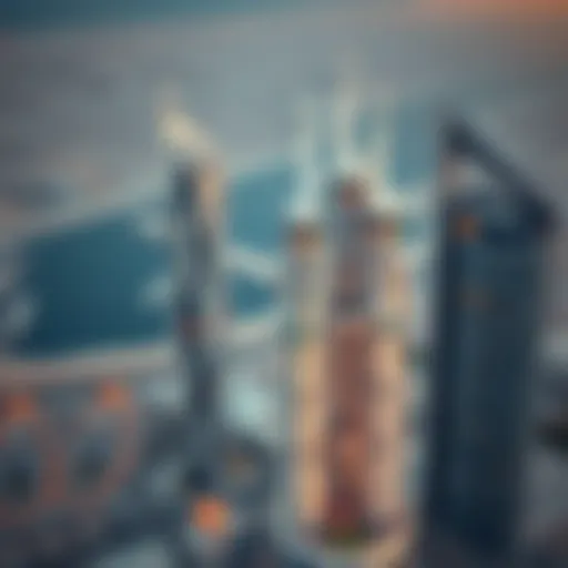 Aerial view of Aldar's innovative skyscrapers