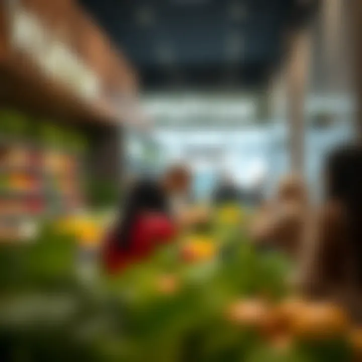 Local residents shopping at Waitrose