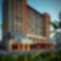 Exterior view of Andaz Hotel Dubai showcasing its stunning architectural design