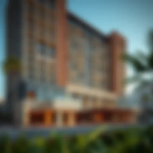 Architectural Marvel of Andaz Hotel Dubai Exterior view of Andaz Hotel Dubai showcasing its stunning architectural design