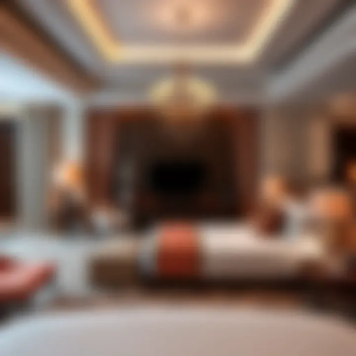 Elegant Accommodations at Andaz Hotel Dubai Luxurious room inside Andaz Hotel Dubai highlighting elegant decor and amenities