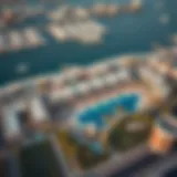 Aerial view of Azizi Riviera showcasing its architectural design