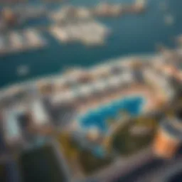 Aerial view of Azizi Riviera showcasing its architectural design