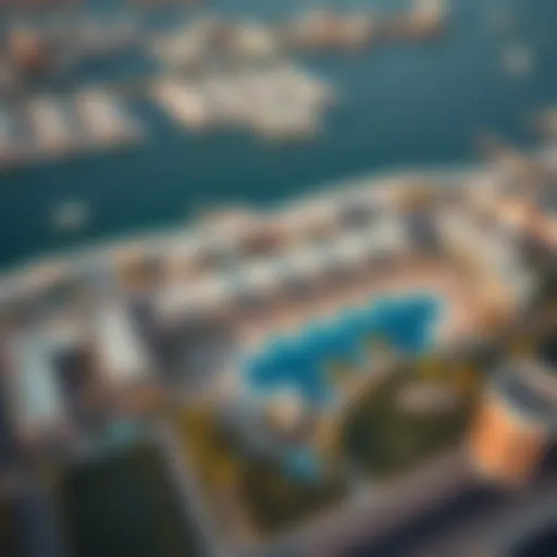 Aerial view of Azizi Riviera showcasing its architectural design