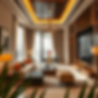 Luxurious interior of an apartment in Azizi Riviera