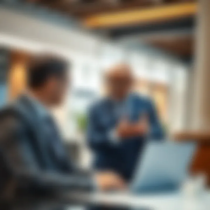 Personalized Banking Consultation A financial advisor discussing options with a client