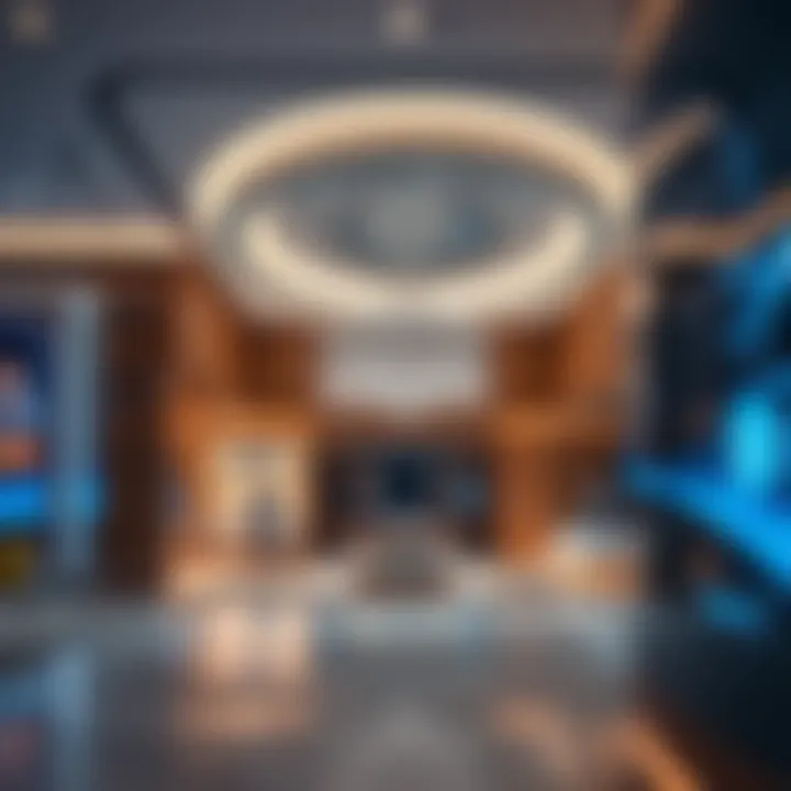 Innovative Banking Experience in Dubai Interior of a modern bank branch featuring advanced technology