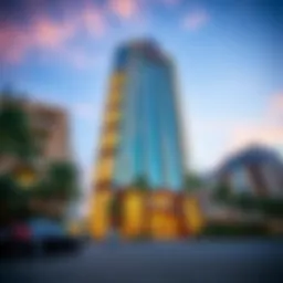 The stunning facade of Binghatti Mercedes Tower, showcasing its unique architectural design