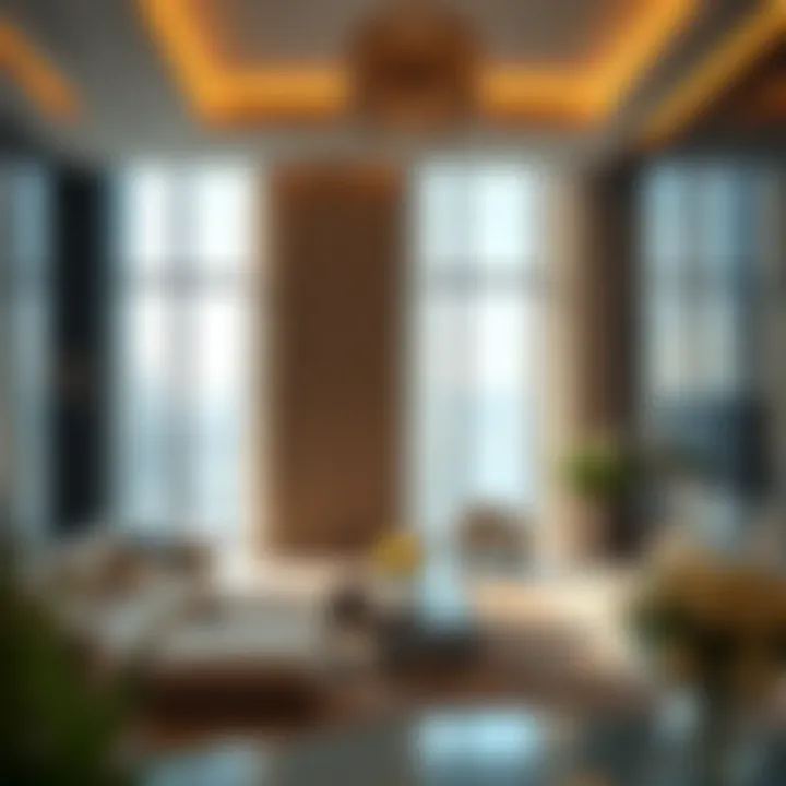 Interior of a Burj Khalifa Apartment Elegant interior design of a Burj Khalifa apartment