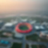 Aerial view of Carrefour Sports City showcasing its vast landscape