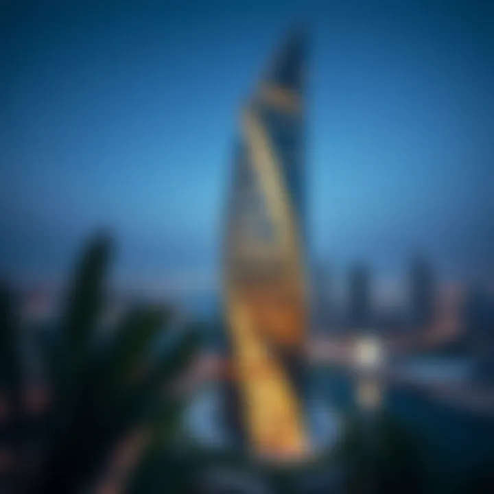 Stunning view of Centrium Tower highlighting its unique architectural design