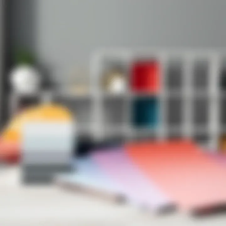 Sophisticated color palette showcasing various paint swatches