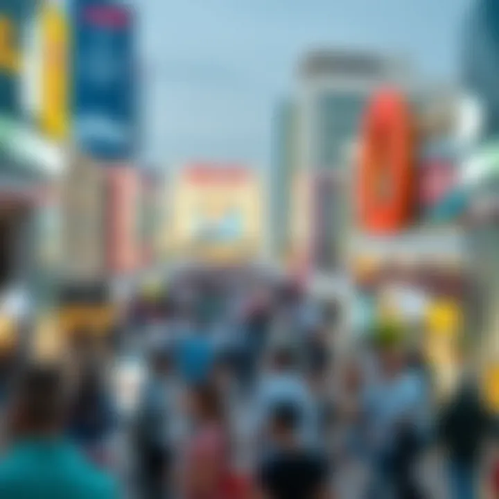 Dynamic Social Landscape of City Centre Mirdif The bustling social atmosphere at City Centre Mirdif.