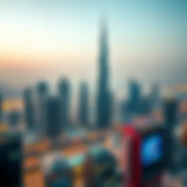 City Towers in Dubai's Skyline Panoramic view of City Towers in Dubai's skyline