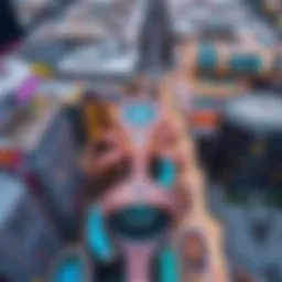 Aerial view of City Walk Dubai showcasing its modern architecture and vibrant atmosphere