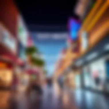 Vibrant Shopping Street at City Walk Dubai A vibrant shopping street lined with trendy boutiques and stores at City Walk Dubai