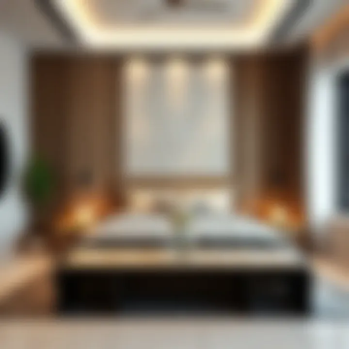 Tranquil neutral tones in cozy bedroom