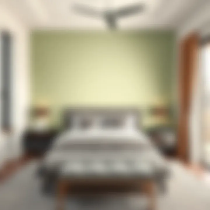 Vibrant color palette in modern bedroom