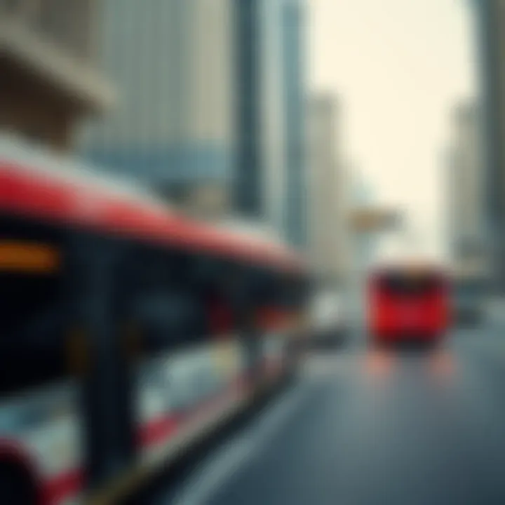 Transportation Infrastructure - Navigating Abu Dhabi Public transportation scene depicting buses and metro in Abu Dhabi