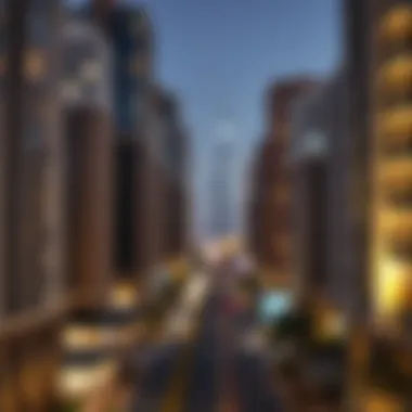 Map highlighting key neighborhoods in Dubai