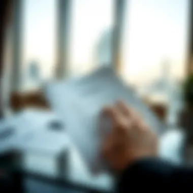 Understanding Legal Aspects of Apartment Acquisition A hand holding a contract with legal documents in the background