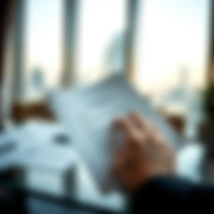 Understanding Legal Aspects of Apartment Acquisition A hand holding a contract with legal documents in the background