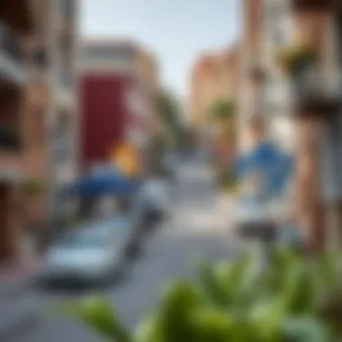 Neighborhood Features in Dubai A vibrant neighborhood in Dubai with local amenities