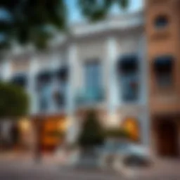 Exterior view of فندق حتا showcasing traditional architecture